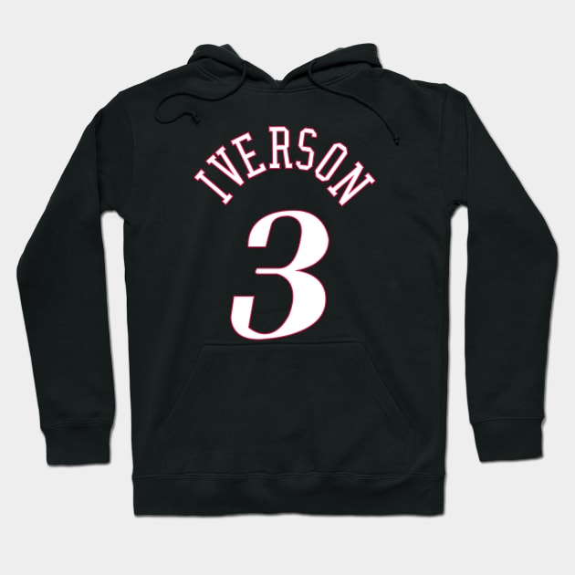 Allen Iverson Jersey Hoodie by rattraptees